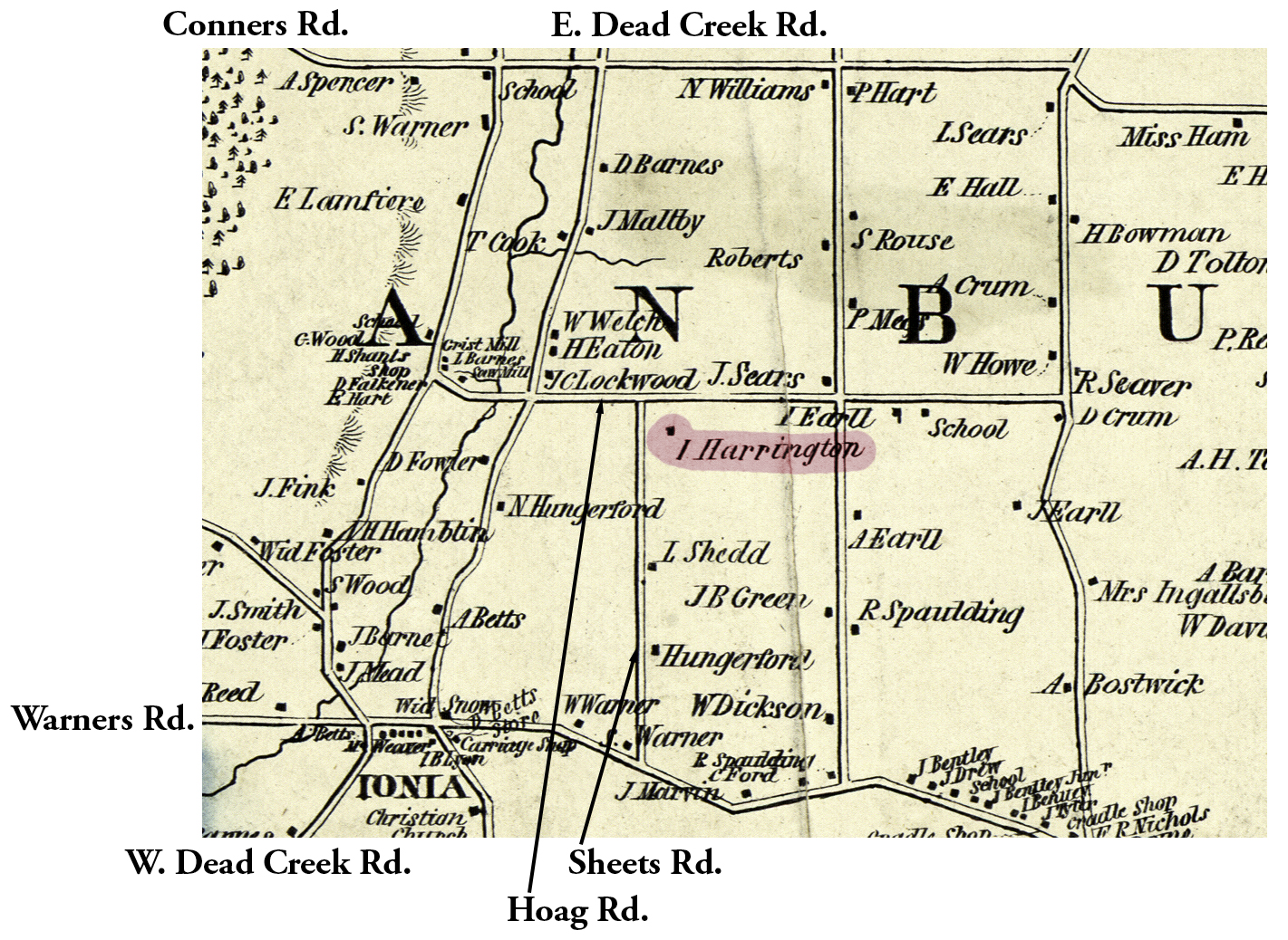 1852 Onondaga Van-2 Map Excerpt